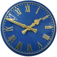 Stockport Outdoor Clock Service blue dial