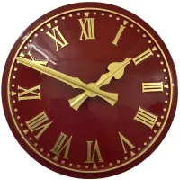 Stockport Outdoor Clock Service red dial